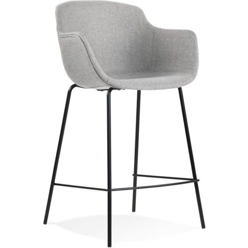 Tabouret snack mi-hauteur 'FORTI MINI' en tissu clair - ALTEREGO - Modalova