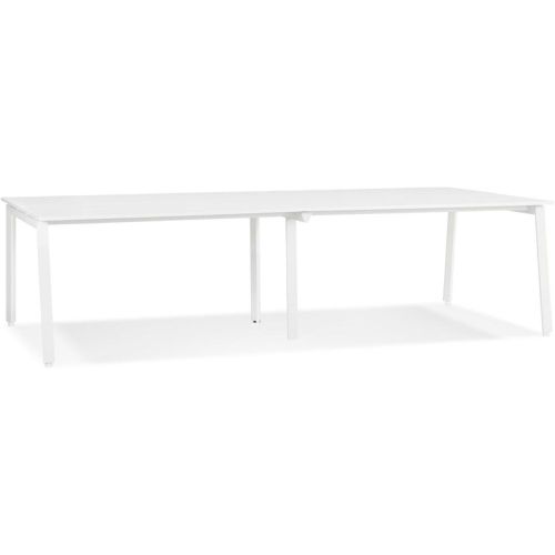 Double bureau bench ou table de réunion 'AMADEUS' en bois et métal - ALTEREGO - Modalova