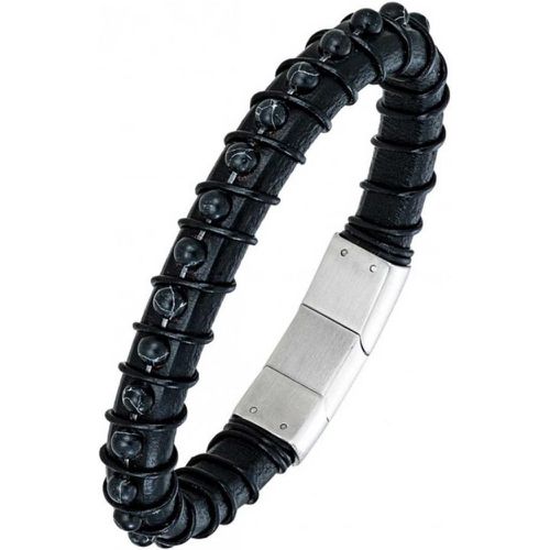 Bracelet All Blacks 682132 - Acier et Cuir - All Blacks Bijoux - Modalova