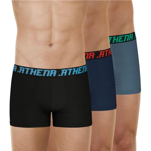 Lot de 3 boxers Trio Essentiel multicolore en coton - Athena - Modalova