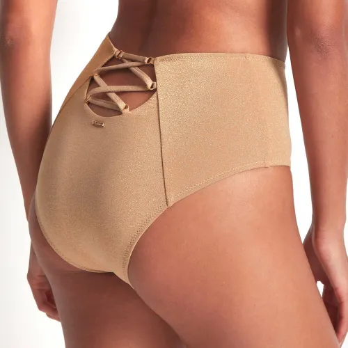 Culotte de bain taille haute - beige - Aubade Maillots - Modalova
