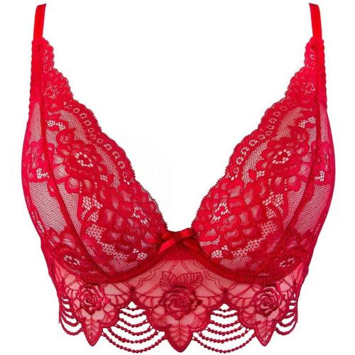 Semi-corset - Rouge à dentelle - Axami lingerie - Modalova