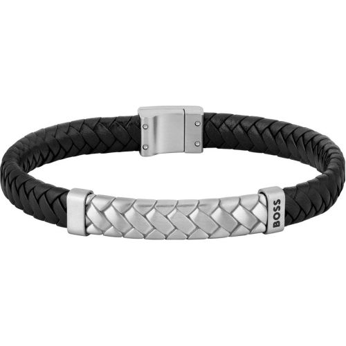 Bracelet Tailored - 1580674M Acier, Cuir - Boss Bijoux - Modalova