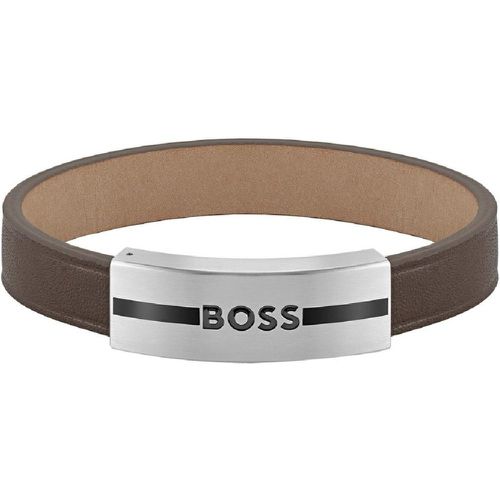 Bracelet Bijoux Luke - 1580496M Cuir, Acier - Boss - Modalova