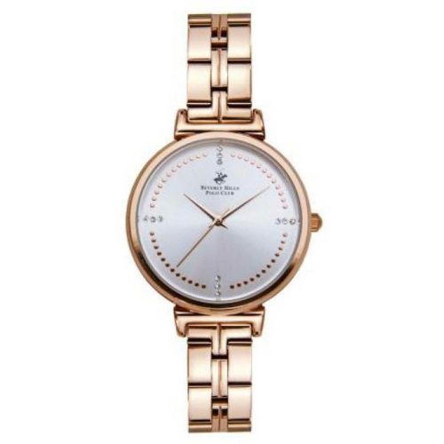 Montre Cadran Blanc Strass BBP0124Y-430 - Bracelet acier - Beverly Hills Polo Club - Modalova