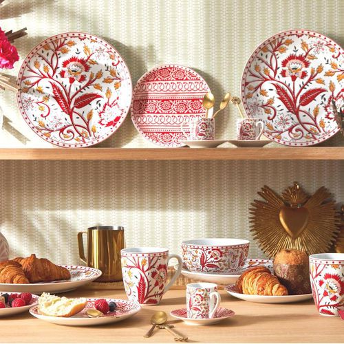 Lot de 4 assiettes vintage 27 cm MARICA - Becquet - Modalova