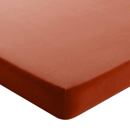 Drap-housse grand bonnet DOUBLE GAZE 90x200x32 terracotta - Becquet - Modalova