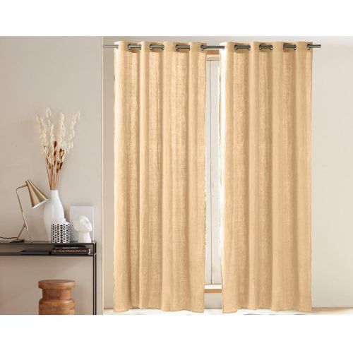 Rideau GAZE beige en gaze de coton - Becquet - Modalova