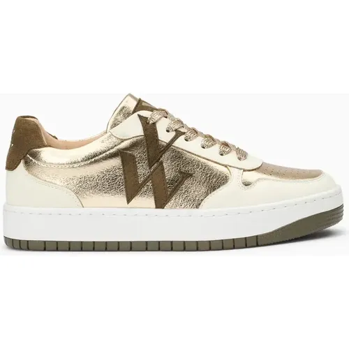 Baskets monogramme Cidem or et kaki - Vanessa Wu - Modalova