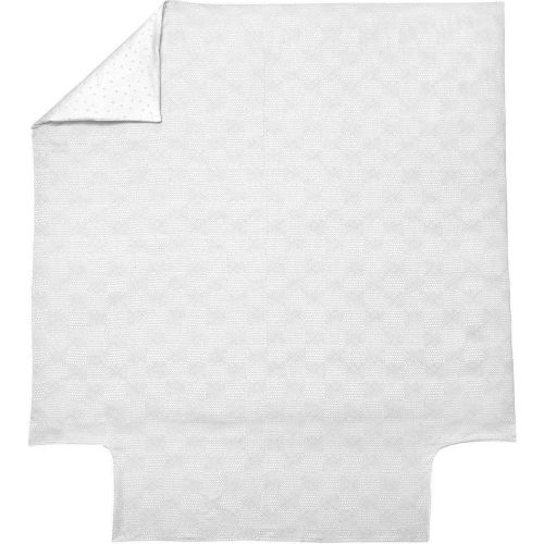 Housse de couette métis jacquard 70% coton - 30% lin GRAMINES - Blanc des Vosges - Modalova