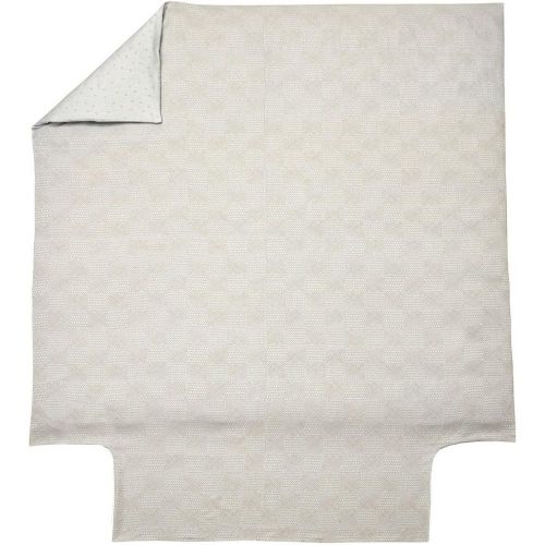 Housse de couette métis jacquard 70% coton - 30% lin GRAMINES créme - Blanc des Vosges - Modalova