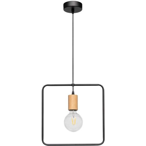 Lampe Suspendue Carsten Wood Chêne huilé Métal Câble en Tissu - Britop Lighting - Modalova