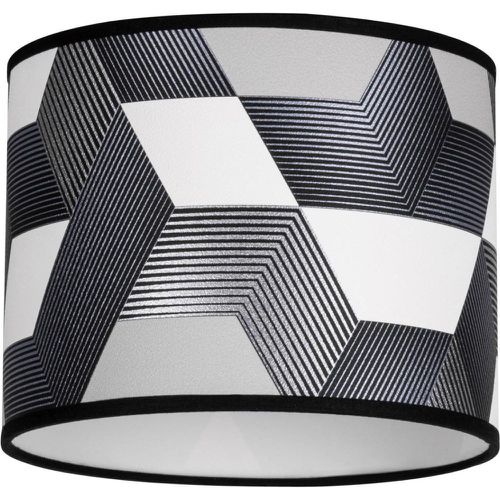 Abat-jour cylindrique E27 Papier peint noir - Britop Lighting - Modalova