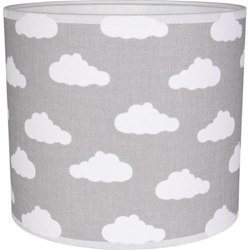 Abat-jour cylindrique E27 Tissu -Blanc avec motif nuage - Britop Lighting - Modalova