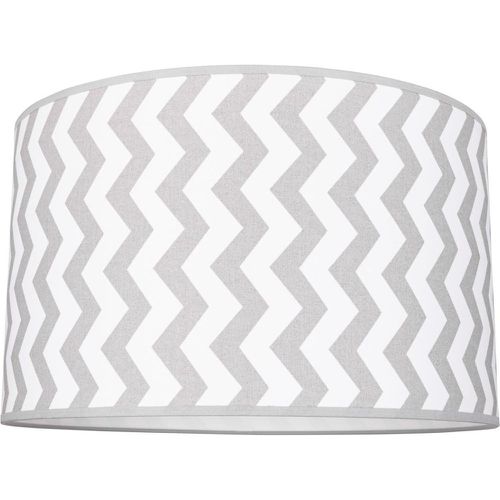 Abat-jour cylindrique E27 Coton - avec motif zigzag - Britop Lighting - Modalova