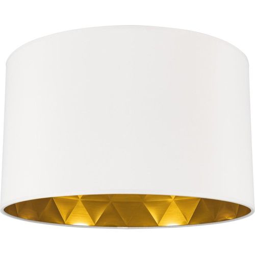 Abat-jour cylindrique E27 Tissu Blanc avec intérieur - Britop Lighting - Modalova