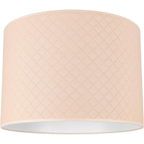 Abat-jour cylindrique E27 Tissu Crème rose - Britop Lighting - Modalova