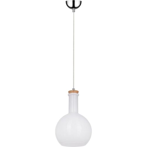 Bottles Lampe Suspendue Métal Chromé Câble en Tissu Verre - Britop Lighting - Modalova