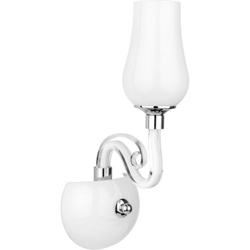 Applique Lutecja Métal Chromé Verre Blanc - Britop Lighting - Modalova