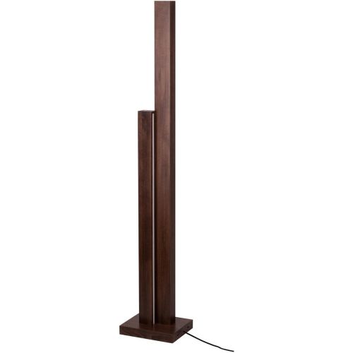 Lampadaire Manhattan LED 24V Intégrée Bois de Hêtre couleur Noyer Câble en Tissu avec Variateur Tactile - Britop Lighting - Modalova