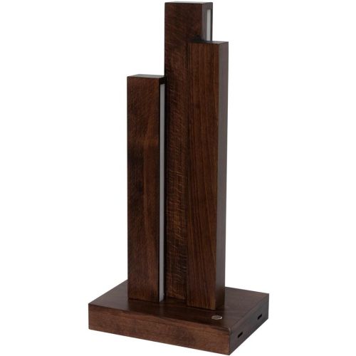 Manhattan Lampe de Table LED 24V Intégrée de Hêtre couleur Noyer Câble en Tissu Noir avec Variateur Tactile - Britop Lighting - Modalova