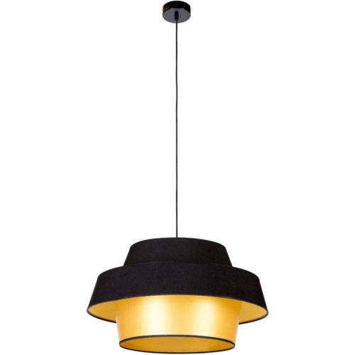 Lampe Suspendue Preto Gold Métal Câble en Tissu Abat-jour en Tissu -Doré - Britop Lighting - Modalova