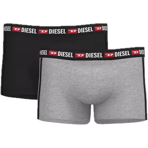 Lot de 2 boxers coton noir/gris - Diesel Underwear - Modalova