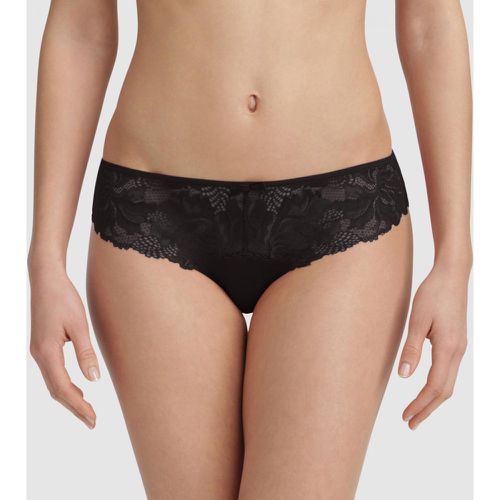 slip femme coton avec dentelle rouge foncé - HEMA