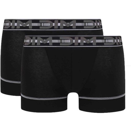 Lot de 2 Boxers Noir - 3D FLEX STAY AND FIT X2 en coton - Dim Homme - Modalova