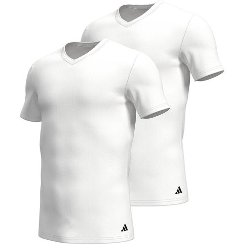 Lot de 2 tee-shirts col V Active Flex Cotton Adidasport en coton - Eminence - Modalova