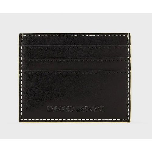 Porte-cartes en cuir - noir - Emporio Armani Maroquinerie - Modalova