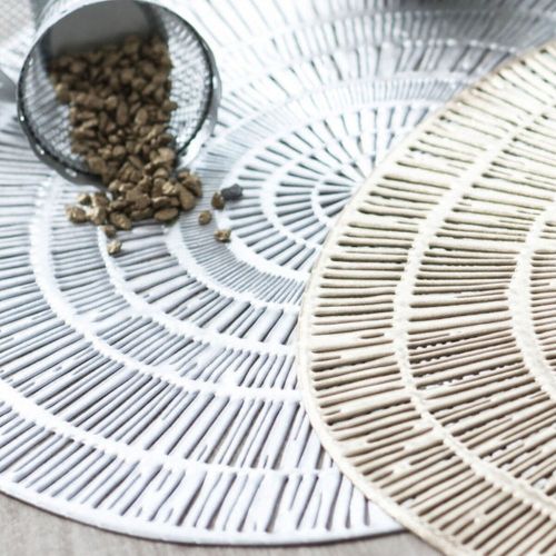 Set Table rond 38 Forssio Argent - Calitex - Modalova