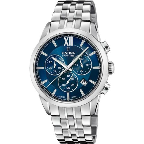 Montre Chrono - F20040-2 Bracelet Acier - Festina Swiss Made - Modalova