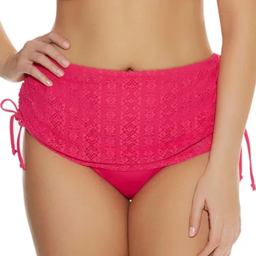 Slip de bain jupette ajustable - Fuchsia rose - Elomi bain - Modalova