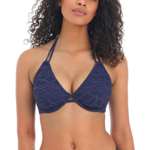 Haut de maillot de bain tour de cou armatures - Bleu SUNDANCE en nylon - Freya maillot - Modalova