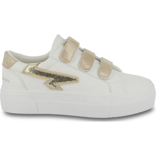 Basket femme CLOVIA blanc et or - Kaporal - Modalova