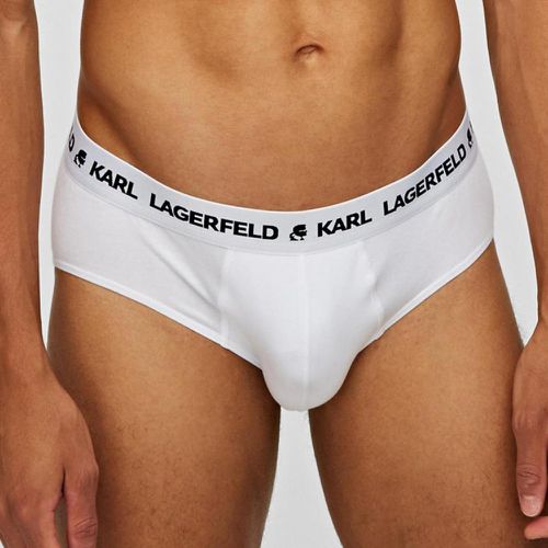 Lot de 3 slips logotes coton - Karl Lagerfeld - Modalova