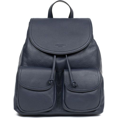 Sac à dos - Cuir de vachette - Bleu nuit - Sauvage - Hexagona - Modalova
