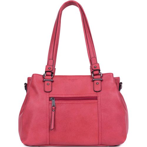 Sac porté épaule 2 anses GRACIEUSE Framboise Tess - Hexagona - Modalova