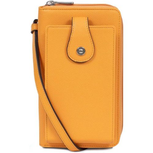 Pochette téléphone avec portefeuille Stop RFID Cuir AVA en toile Yule - Hexagona - Modalova