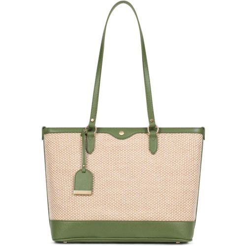 Sac cabas porté épaule A4 JUDY Sable/Kaki Mila - Hexagona - Modalova