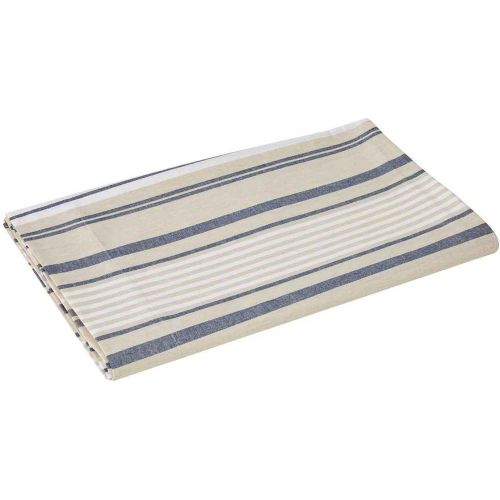 Drap plat 50% coton bio - 50% fibres recyclées HORIZON Indigo - Blanc des Vosges - Modalova