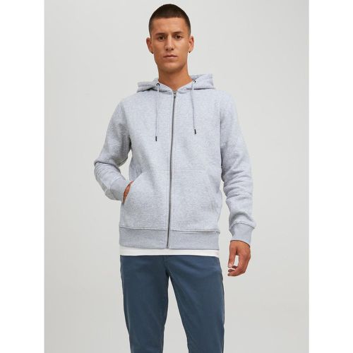 Sweat à capuche zippé Relaxed Fit Manches longues Clair en coton - jack & jones - Modalova