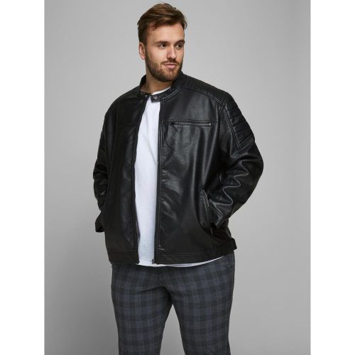 Veste de motard en simili-cuir Capuche Manches longues - jack & jones - Modalova