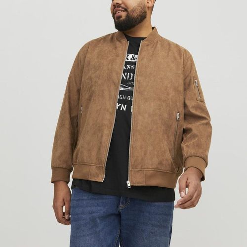 Veste bomber marron faux suede Amin - jack & jones - Modalova