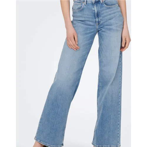 Jean Flare Taille haute ONLMADISON - Bleu en coton Rose - Only - Modalova