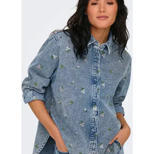 Chemise en jean bleu denim Lina - Only - Modalova