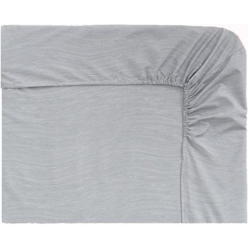 Drap housse fines rayures VAGUE perle en polyester - Origin - Modalova