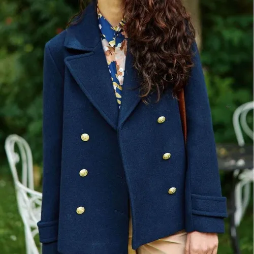 Manteau NATALIA marine - La Petite Etoile - Modalova