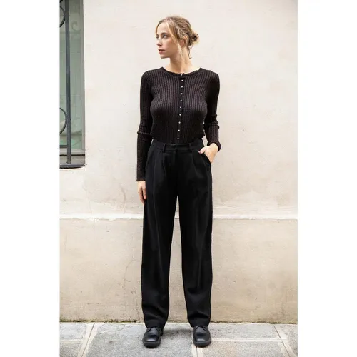 Pantalon Droit ARLOW noir en coton - La Petite Etoile - Modalova